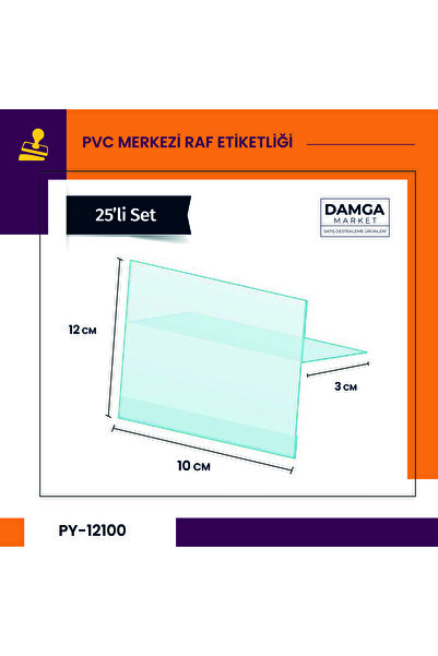 DamgaMarket Pvc Adhesive Center Shelf Price Label - 12 cm X 10 Cm, Pack of 25...