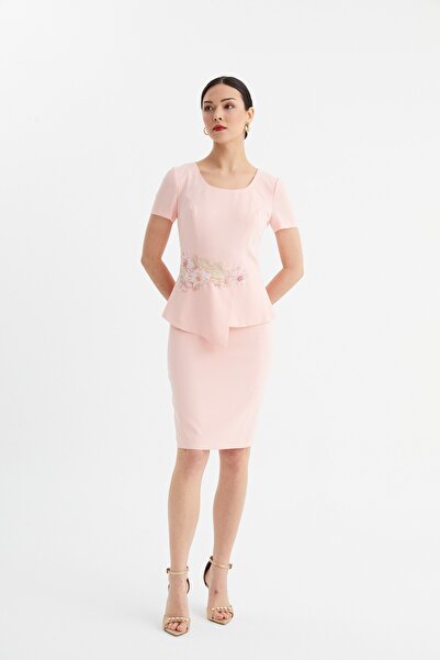 Balizza Blz- Beli Dantel Güpür Işlemeli Elbise