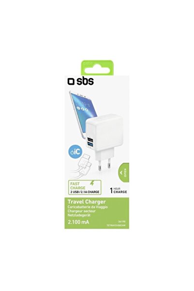 SBS 36198 Tetrav2usb2aw Uyumlu Hızlı Şarj Özellikli Çift Usb Çıkışlı 2.1 A Şa...