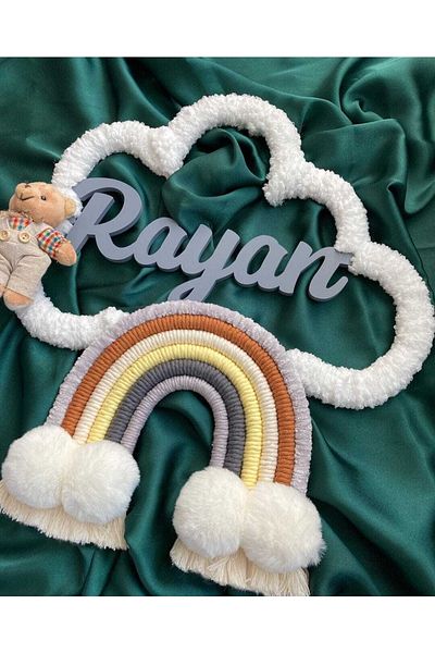 FN Macrame Cloud Baby Door Ornament