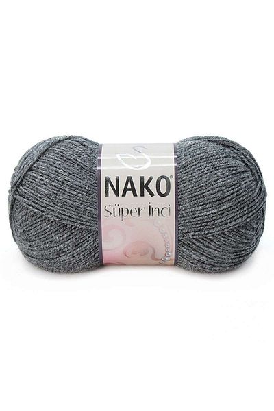NAKO Super Pearl Dark Gray Melange 00193 5 Pieces Balls