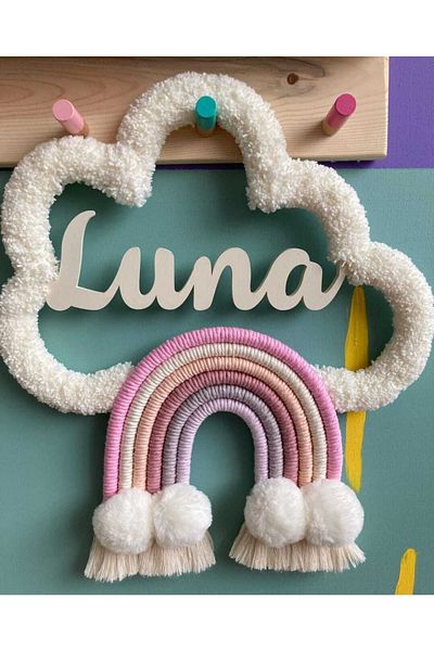 FN Macrame Cloud Baby Door Ornament