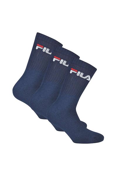 FILA Uniseks Çorap 3 Çift - Tenis Çorabı, Mürettebat Çorap, Frottee, Spor, Logo 35-46