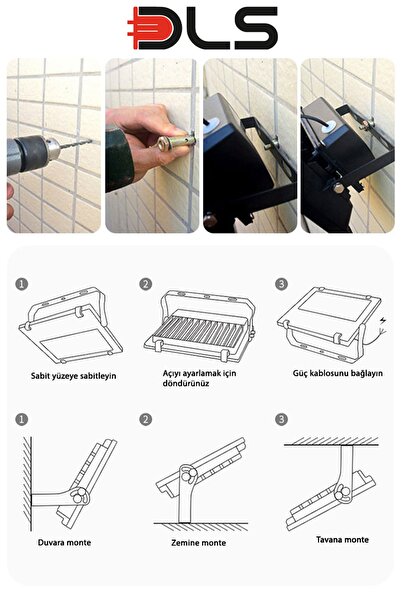 DLS 300 Watt Smd Led Projektör 300w Ledli Projektör Beyaz Işık