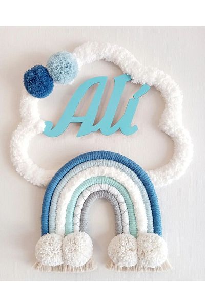 FN Macrame Cloud Baby Door Ornament