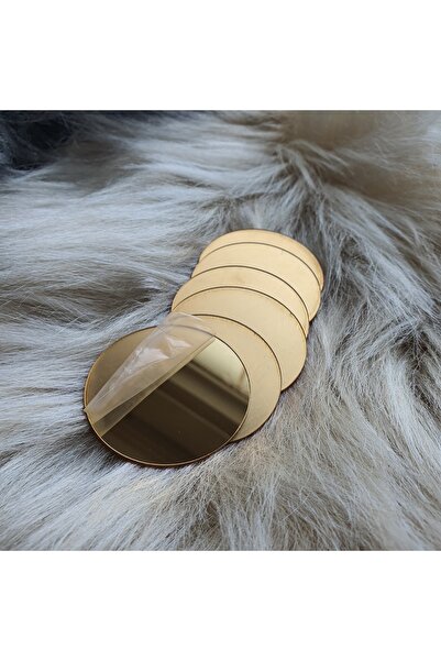 Papyon Designs Dekoratif Daire Yuvarlak Şekli Pleksi Ayna (kendinden Yapışkan...