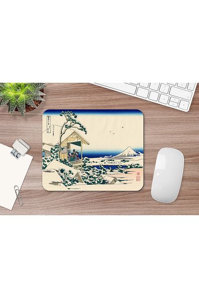 daystore Hokusai Tea House Horse Koishikawa 17 X 21 Cm Mouse Pad
