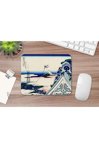 daystore Подложка за мишка Хокусай Асакуса Хонганджи в източната столица, 17 x 21 см
