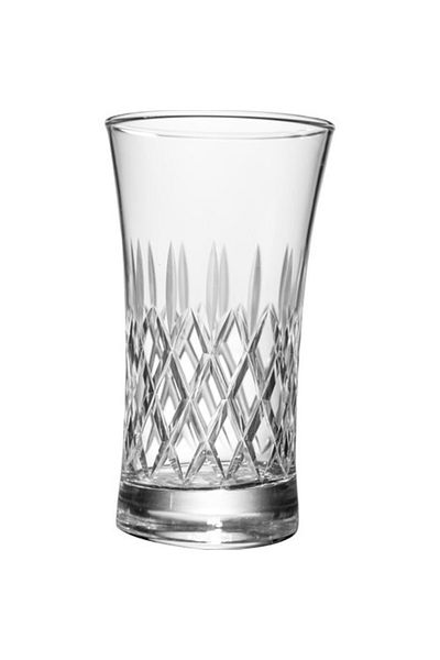 KCD Delux Plain Cut Hand Decor Gilded 6 Pieces Patterned Water and Soft Drink Glass Set