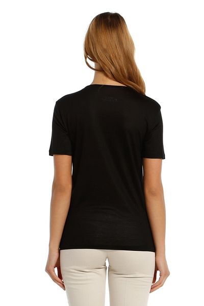 Solo Mercerized Knitted T-shirt with Sailing Print and Embroidery Detail