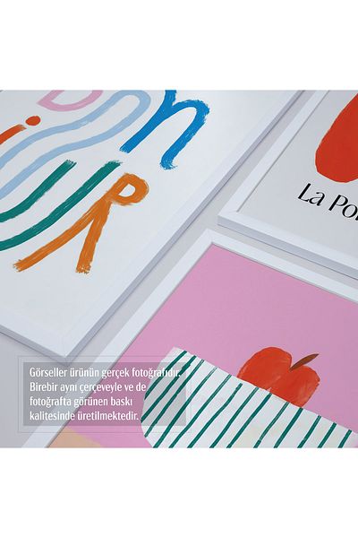 HOMEPACK Σετ ζωγραφικής 4 τεμαχίων με λευκό πλαίσιο D-014