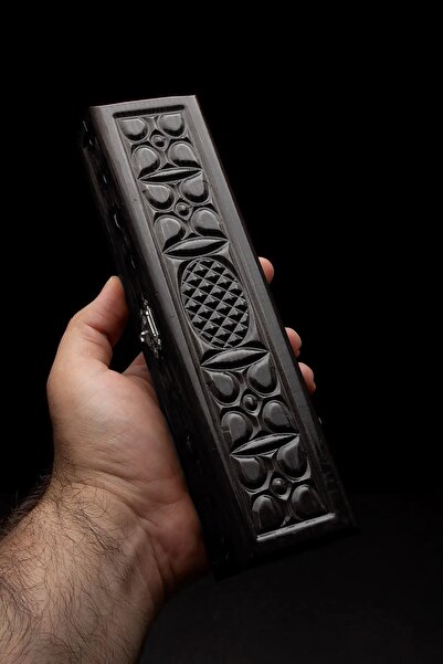 OTTOTESBİH Siyah Ahşap Hediye Kutusu Bileklik Kutusu Tespih Kutusu