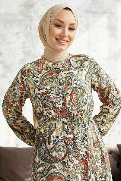 InStyle Kvetinové viskózové šaty Mora Complex - dlaždice