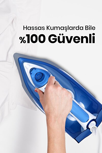 GOLDMASTER Starjett 2200 Watt Nano Ceramic Based Large Water Tank 160 Gr Effective Shock Steam Iron