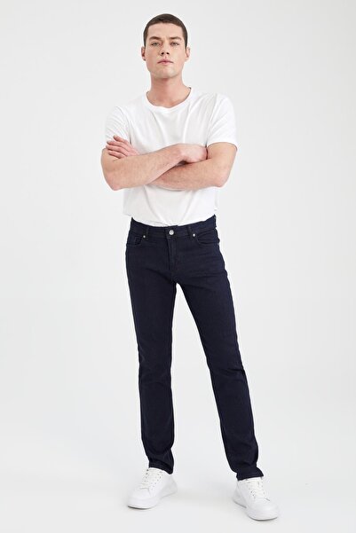 DeFacto Slim Fit Normal Bel Dar Paça Jean Pantolon