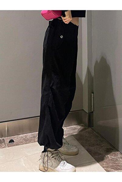 Touz Παντελόνι Niiss Boutique Μαύρο Tactical Gabardine υφασμάτινο παντελόνι