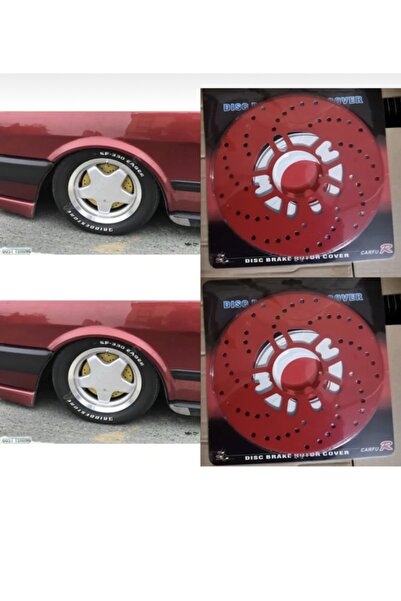 Fvtuningotoaksesuar Üniversal Kampana Sacı Disk Sacı Disk Fırfırı 2'li Set Kırmızı