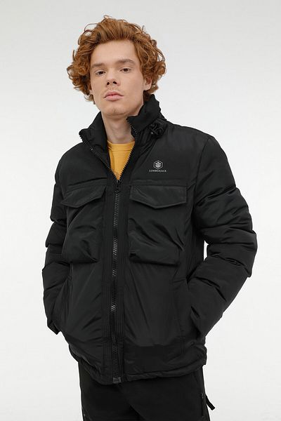 lumberjack M-adalwolf Coat 2pr Μαύρο Ανδρικό Κοντό Παλτό