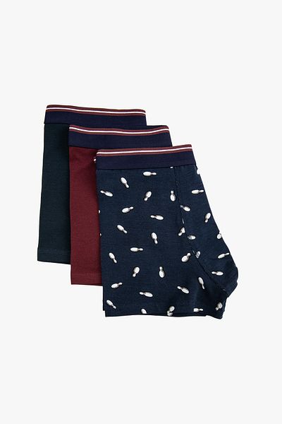Koton Boy's Navy Blue Patterned Boxer 3SLM90024MK