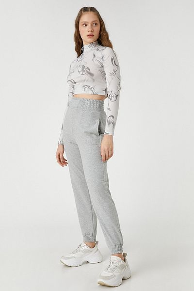 Koton Graue Melange-Jogginghose für Damen 3SAL40018IK