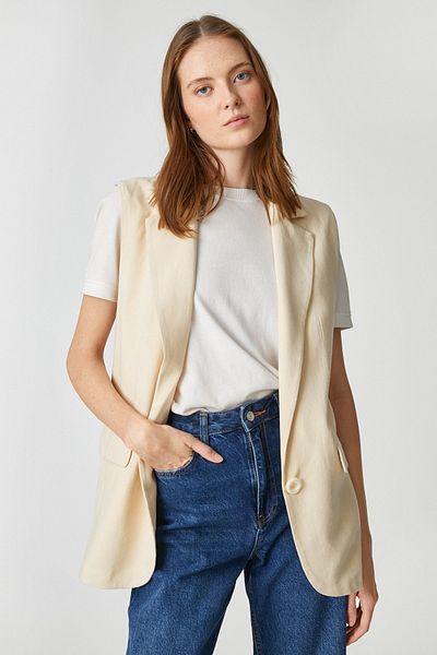 Koton Beige Weste für Damen 2SAK20002CW