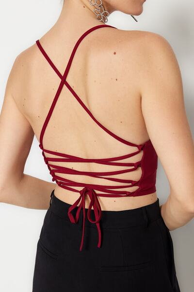 Trendyol Collection Ткане бюст'є на підкладці Murdum Crop TPRSS21BS0009