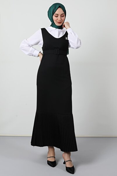 Giza Giyim Πλισέ Ζώνη Gilet Μαύρο