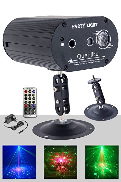 Quenlite Qd-50 Rgb Sahne Disko Led Ve Lazer Işık Bir Arada 12 Çeşit Desen