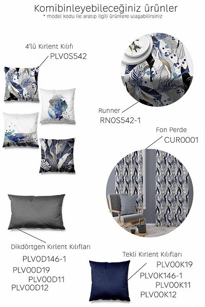 Pilloveland Runner Nite Tesut piele intoarsa cu model 140*40 Cm