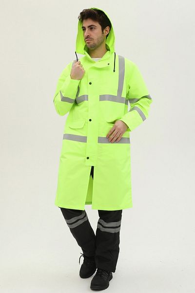 Uniprom Raincoat Reflective High Visible Neon Yellow