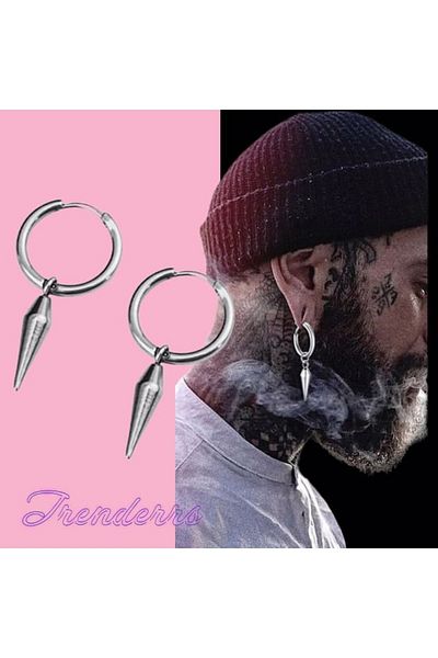 Trenderrs Unisex Hypoallergenic Gothic Punk Stainless Steel Earrings