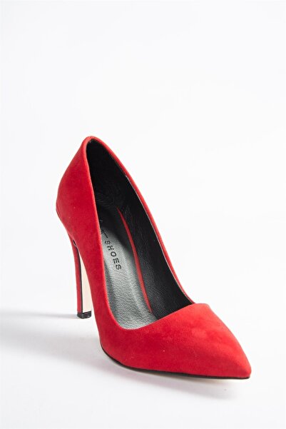 Fox Shoes Kırmızı Süet Kadın Ince Topuklu Stiletto L253971502