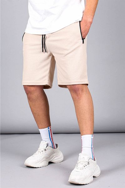 Madmext Pantaloni scurți de bază pentru bărbați, bej, cu ajustare normală, 5464