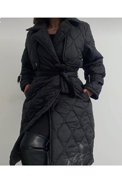 Laluvia Dlouhý prošívaný kabát