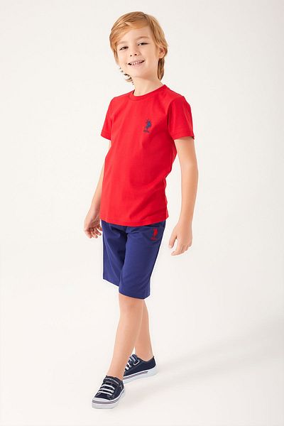 U.S. Polo Assn. قاعدة. بدلة برمودا للأولاد ناعمة طبيعية 1332 من Polo Assn