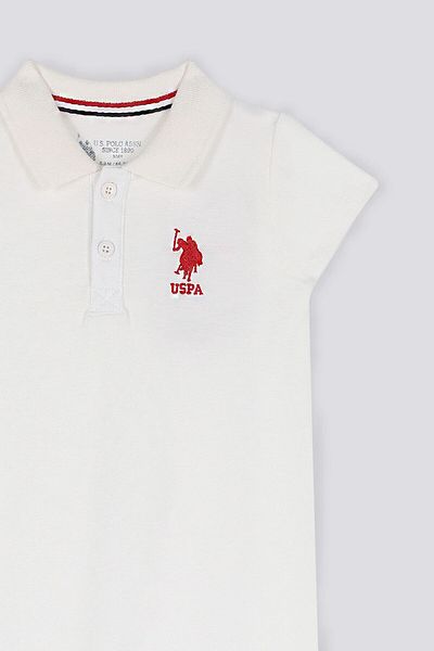 U.S. Polo Assn. Salopeta pentru bebelusi Base Polo Assn Sky Pattern Crem