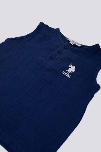 U.S. Polo Assn. U.s. Polo Assn Blue Lacivert Bebek Sıfır Kol Tshirt Takım