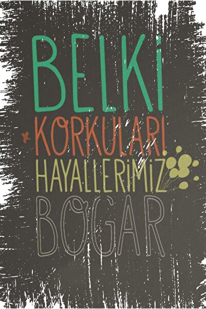 hediyeniburadabul Ίσως τα φόβα μας σκάνε τα όνειρά μας Ρετρό Ξύλινη Αφίσα Τοί...