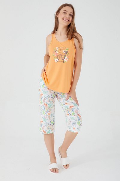 Pierre Cardin Keep up Your Orange Women's Capri Suit