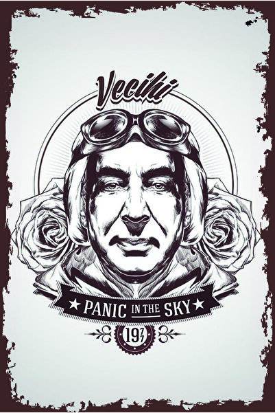 hediyeniburadabul Vecihi Ρετρό Ξύλινη Αφίσα Τοίχου 20x30