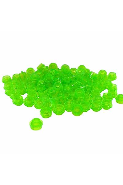 LEGO Original Accessory Custom Creator Plate 1 X 1 Transparent Light Green Flat Brick 10 Pieces Will Be Sent