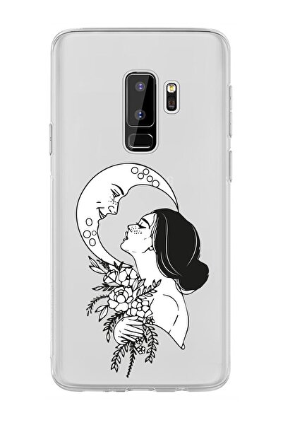 Merwish Samsung Galaxy S9 Plus Uyumlu Şeffaf Kapak Aykız Desenli Kılıf