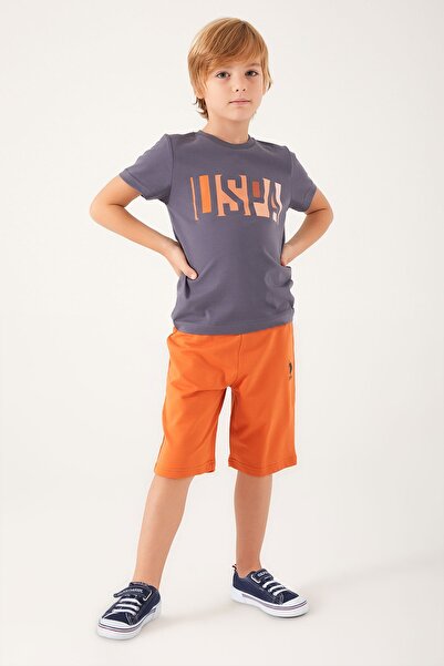 U.S. Polo Assn. Color Transition Anthracite Boy's Bermuda Suit