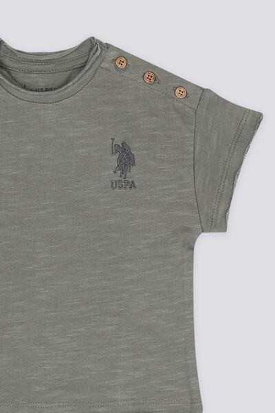 U.S. Polo Assn. The Elegance Of Khaki Khaki Baby Boy's Shirt Pants Set