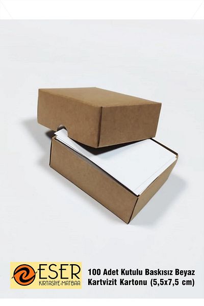 EserMatbaa White 5,5 X 7,5 cm Business Card 100 Units (0,12 kg)