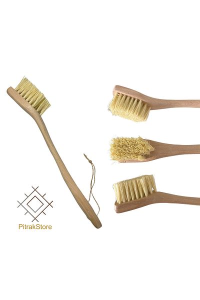 PitrakStore Multi-Purpose Wooden Dish Brush Made from Natural Tampico Herb