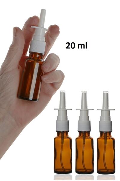 Milea 3 Adet Amber Cam Burun Sprey Şişesi 20 ml