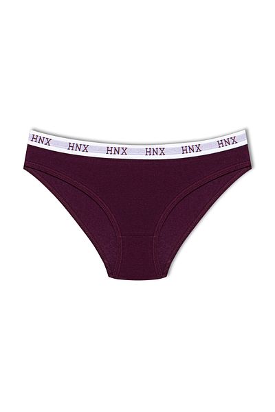 HNX Chiloți de damă cu elastic din jacquard din bumbac violet