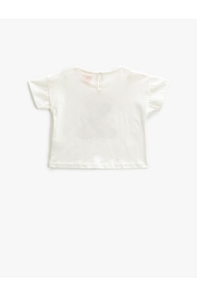 Koton T-Shirt - Ecru - Regular Fit