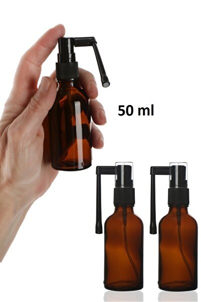 Milea 2 Adet Ağız Boğaz Spreyi Şişesi Amber Cam 50 Ml